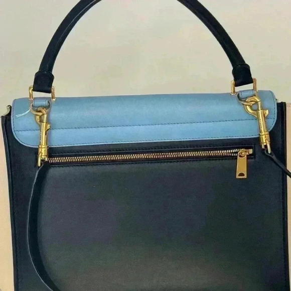 Celine Colorblock Leather Top Handle Bag Authentic - Picture 5 of 15